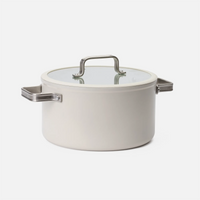 Kastrol Meda 5.0 Standard, ø 24 cm (5,4 l) - Nepřilnavý kastrol s keramickým povrchem s poklicí, krémový