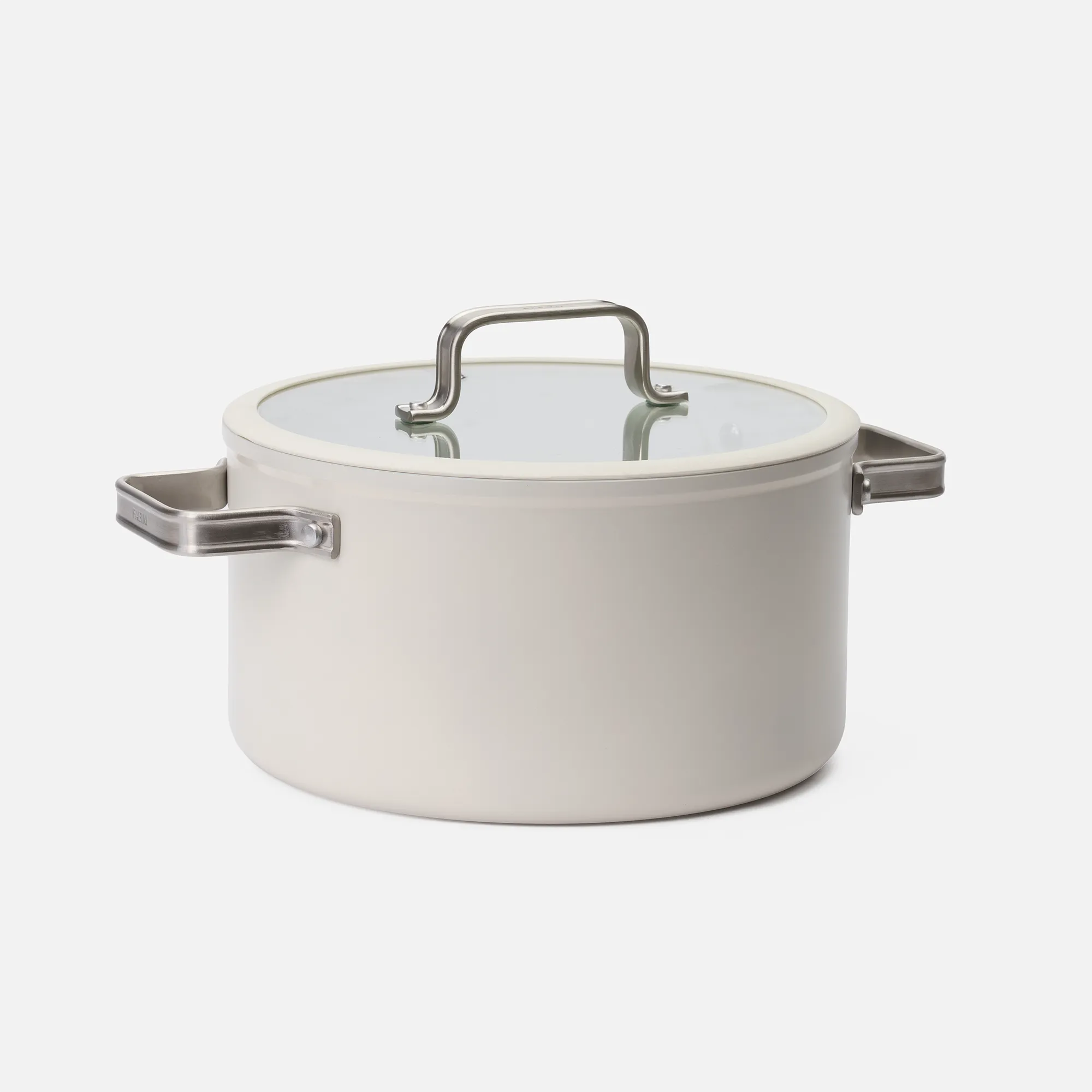 Kastrol Meda 5.0 Standard, ø 24 cm (5,4 l) - Nepřilnavý kastrol s keramickým povrchem s poklicí, krémový