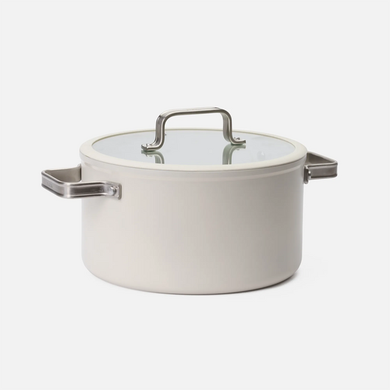 Kastrol Meda 5.0 Standard, ø 24 cm (5,4 l) - Nepřilnavý kastrol s keramickým povrchem s poklicí, krémový