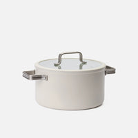 Kastrol Meda 5.0 Standard, ø 24 cm (5,4 l) - Nepřilnavý kastrol s keramickým povrchem s poklicí, krémový
