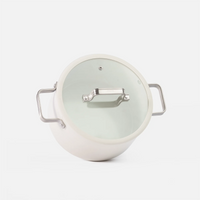 Kastrol Meda 5.0 Standard, ø 24 cm (5,4 l) - Nepřilnavý kastrol s keramickým povrchem s poklicí, krémový