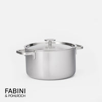 Kastrol FABINI & Pohlreich 2.0, ø 24 cm (5,5 l) - Nerezový beznýtový kastrol z vícevrstvé nerezové oceli s poklicí