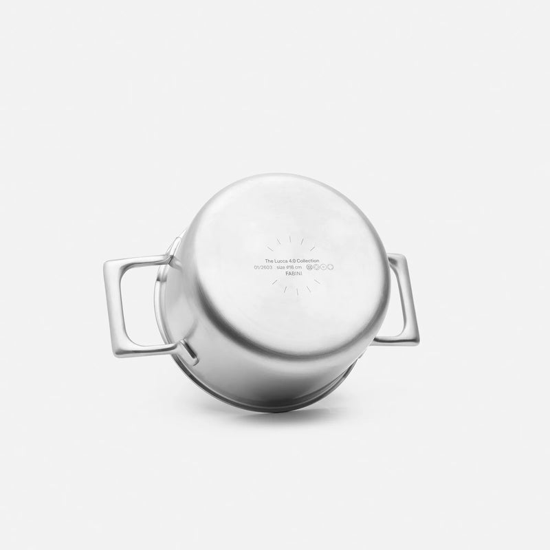 Kastrol Lucca 4.0 Pro, ø 18 cm (2 l)  - Nerezový beznýtový kastrol z vícevrstvé nerezové oceli s poklicí