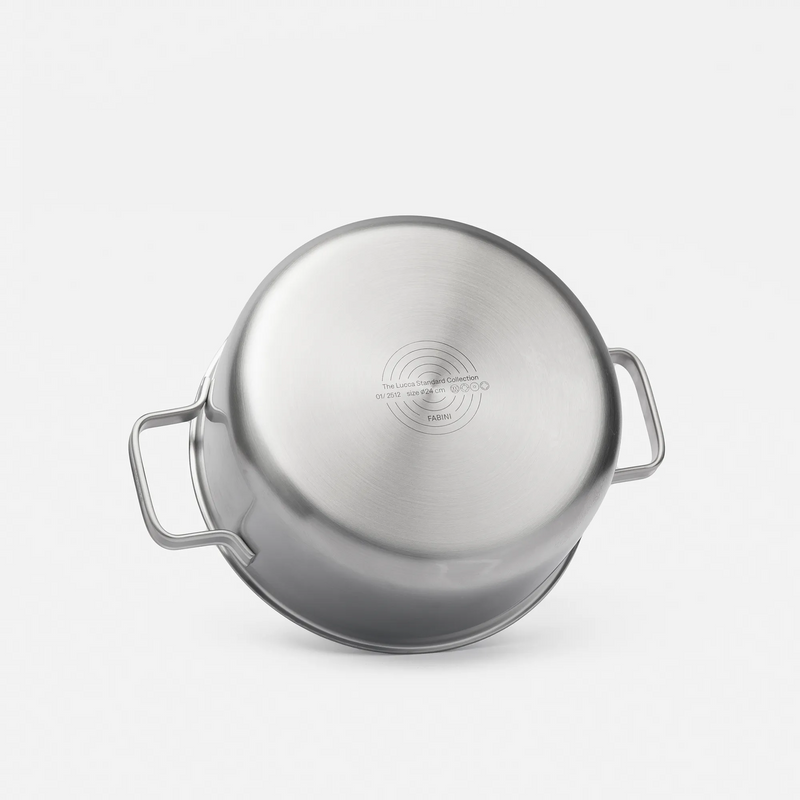 Kastrol Lucca 4.0 Standard, ø 24 cm (5,5 l) - Nerezový beznýtový kastrol z vícevrstvé nerezové oceli s poklicí