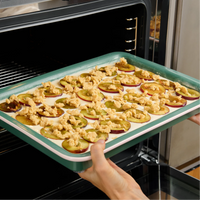 Hranatá koláčová forma FABINI & Surová dcérka, 38 × 27 cm - Kameninová forma, zelená