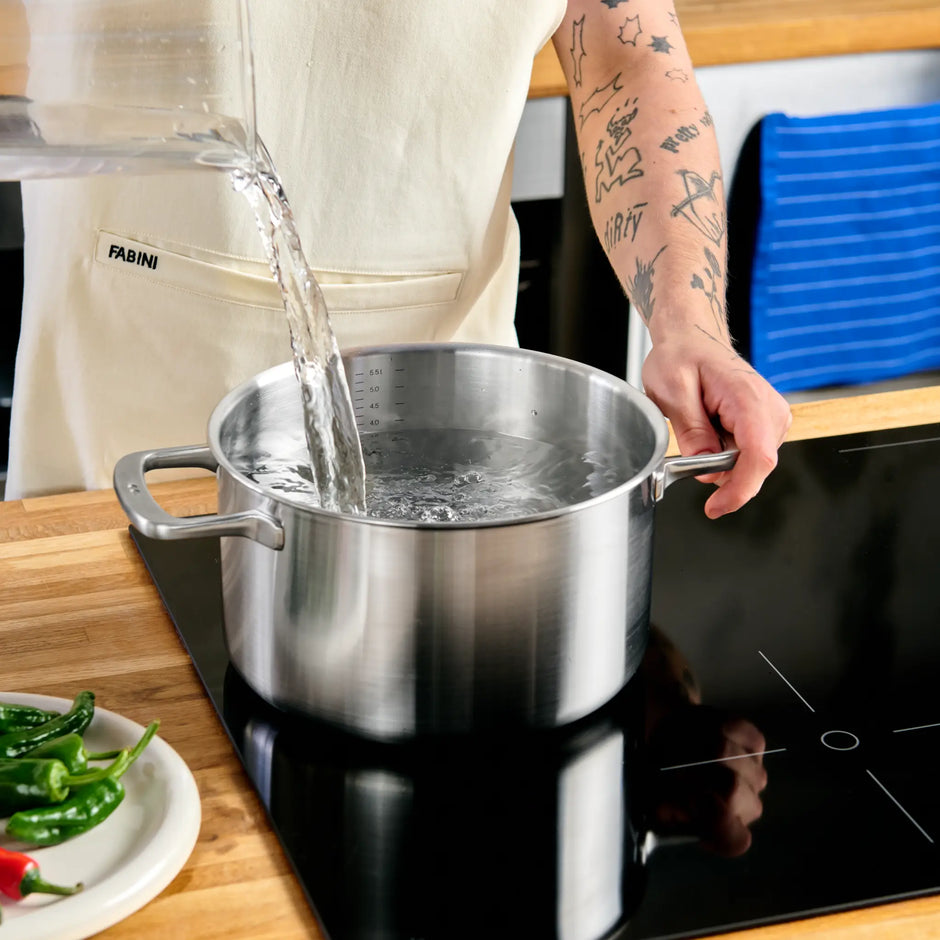 Kastrol Lucca 3.0, ø 24 cm (5,5 l) - Nerezový beznýtový kastrol z vícevrstvé nerezové oceli s poklicí