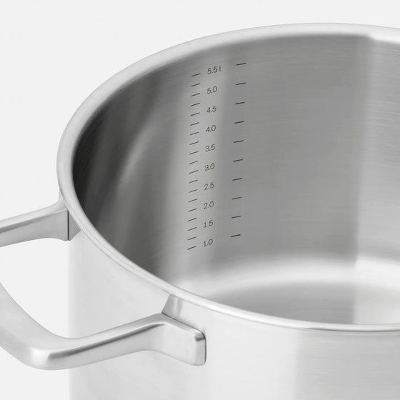 Kastrol Lucca 3.0, ø 24 cm (5,5 l) - Nerezový beznýtový kastrol z vícevrstvé nerezové oceli s poklicí