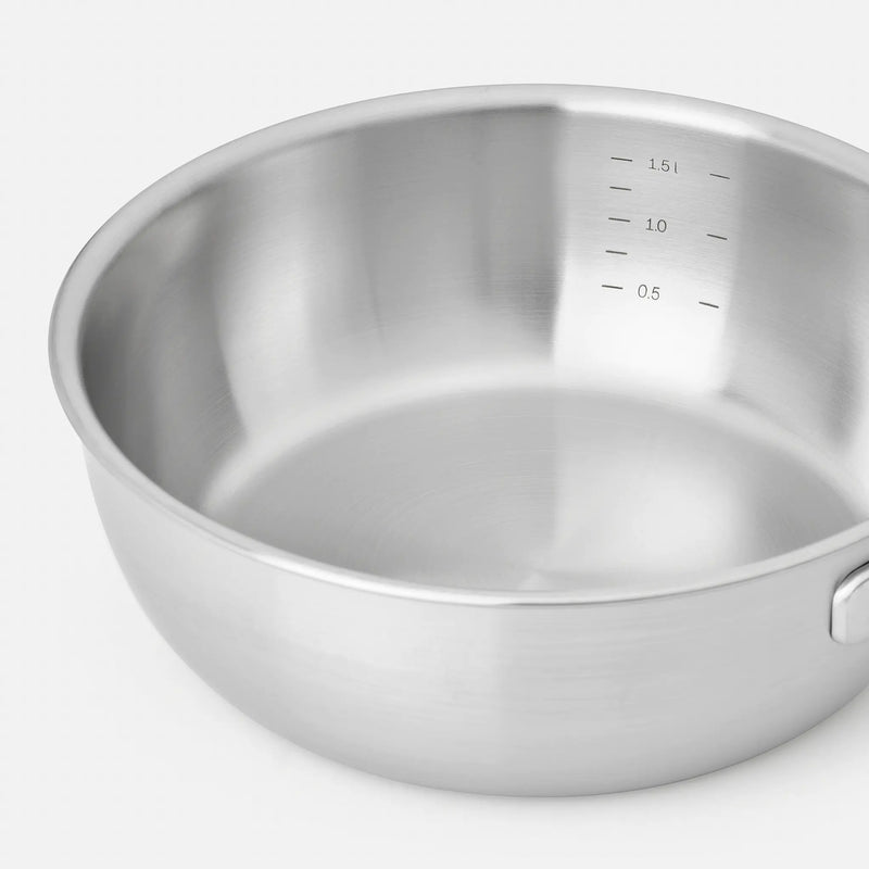 Kónický rendlík Lucca 3.0, ø 20 cm (1,5 l) - Nerezový beznýtový rendlík z vícevrstvé nerezové oceli s poklicí