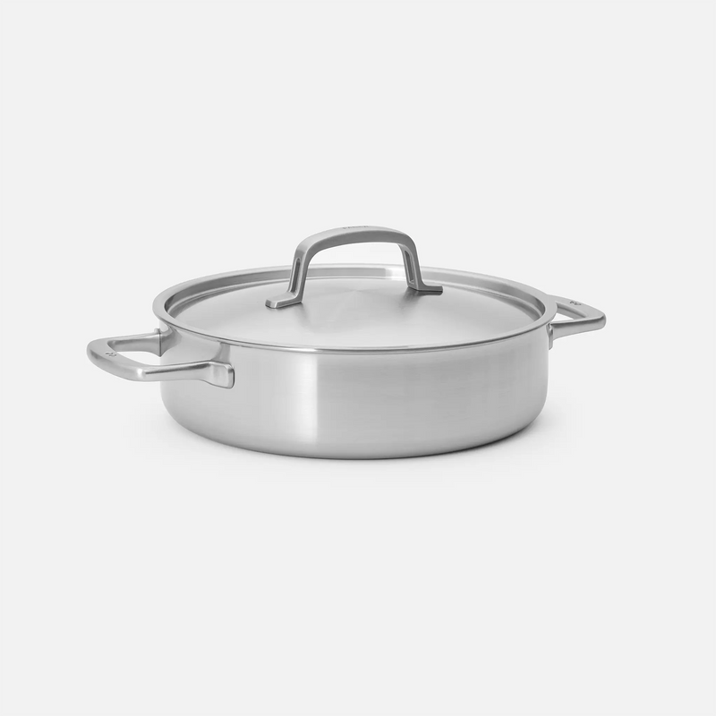 Tegame pánev Lucca 3.0, ø 28 cm (4l) - Nerezová beznýtová pánev z vícevrstvé nerezové oceli s poklicí