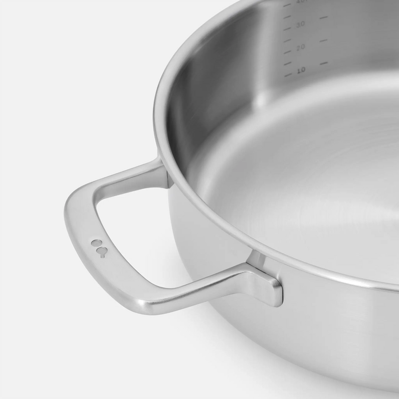 Tegame pánev Lucca 3.0, ø 28 cm (4l) - Nerezová beznýtová pánev z vícevrstvé nerezové oceli s poklicí