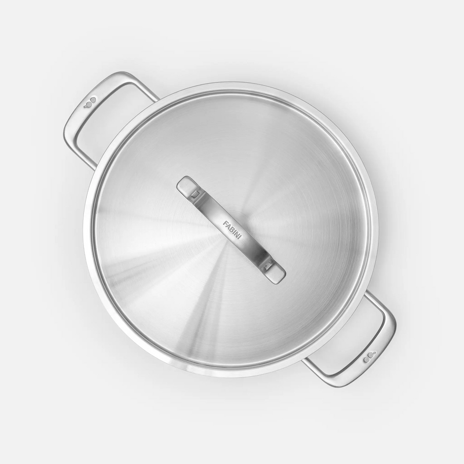 Tegame pánev Lucca 3.0, ø 28 cm (4l) - Nerezová beznýtová pánev z vícevrstvé nerezové oceli s poklicí