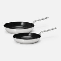 Sada pánví Lucca 4.0 Pro, ø 26 cm + ø 30 cm, 2 díly - Nepřilnavé nerezové beznýtové pánve s keramickým povrchem z vícevrstvé nerezové oceli