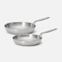 Sada pánví Lucca 4.0 Pro, 2 díly - Nerezové beznýtové pánve z vícevrstvé nerezové oceli - rozbaleno