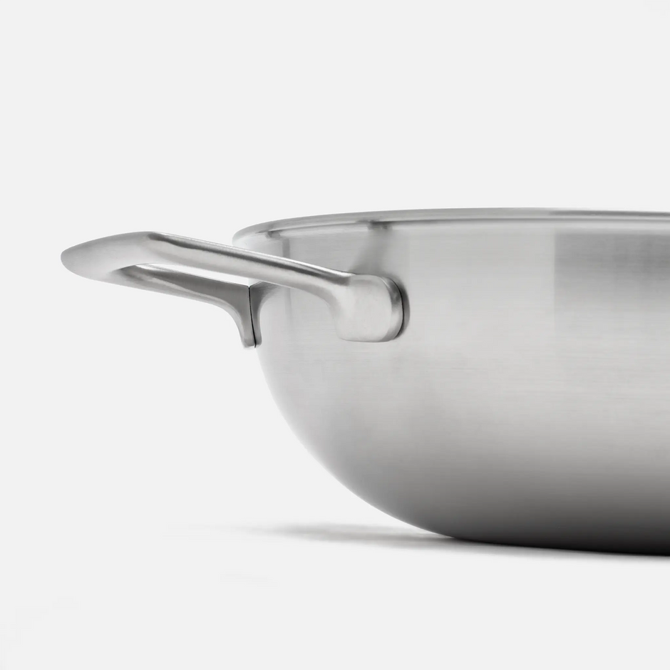 Wok pánev Lucca 4.0 Pro, ø 30 cm - Nepřilnavá nerezová beznýtová pánev z vícevrstvé nerezové oceli s keramickým povrchem s poklicí