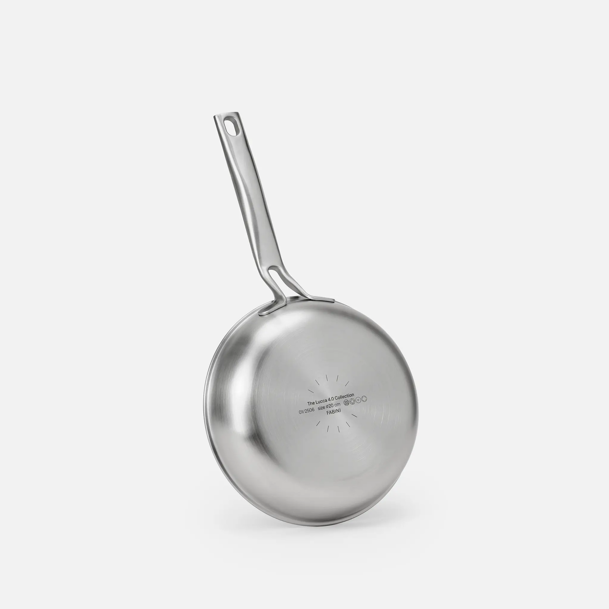 Pánev Lucca 4.0 Pro, ø 20 cm - Nepřilnavá nerezová beznýtová pánev z vícevrstvé nerezové oceli s keramickým povrchem bez poklice