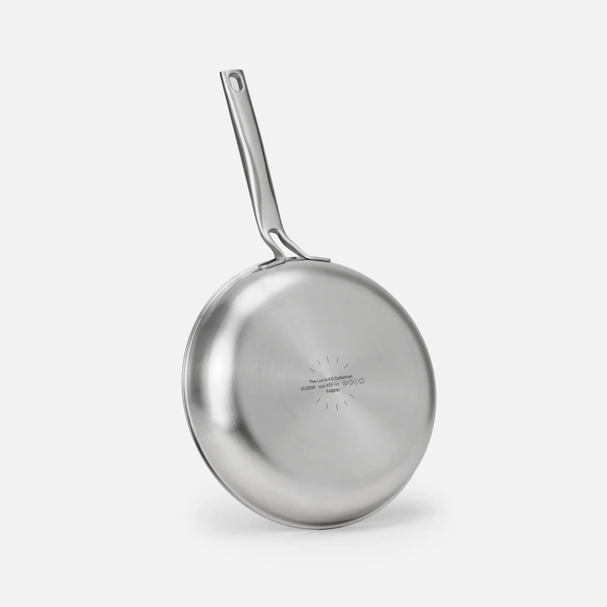Pánev Lucca 4.0 Pro, ø 26 cm - Nepřilnavá nerezová beznýtová pánev z vícevrstvé nerezové oceli s keramickým povrchem bez poklice