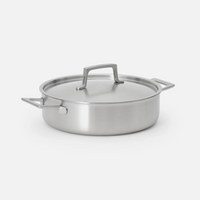 Servírovací tegame pánev Lucca 4.0 Pro, ø 28 cm (4 l) - Nerezová beznýtová pánev z vícevrstvé nerezové oceli s poklicí