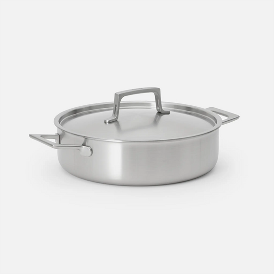 Tegame pánev Lucca 4.0 Pro, ø 28 cm (4 l) - Nerezová beznýtová pánev z vícevrstvé nerezové oceli s poklicí