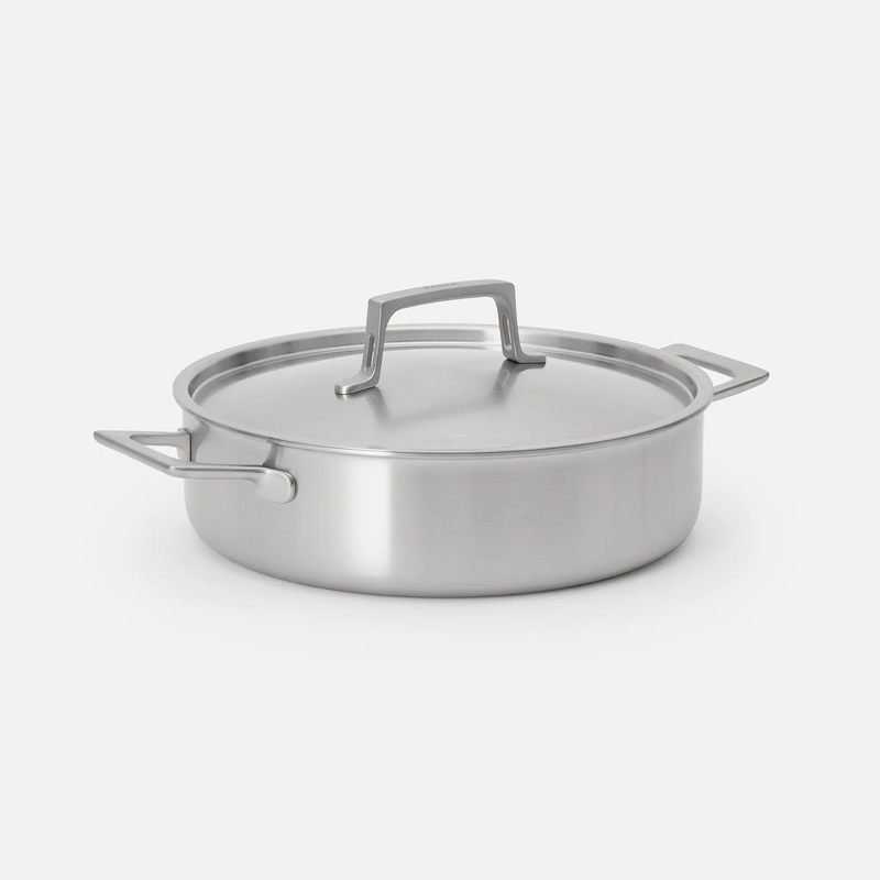 Servírovací tegame pánev Lucca 4.0 Pro, ø 28 cm (4 l) - Nerezová beznýtová pánev z vícevrstvé nerezové oceli s poklicí