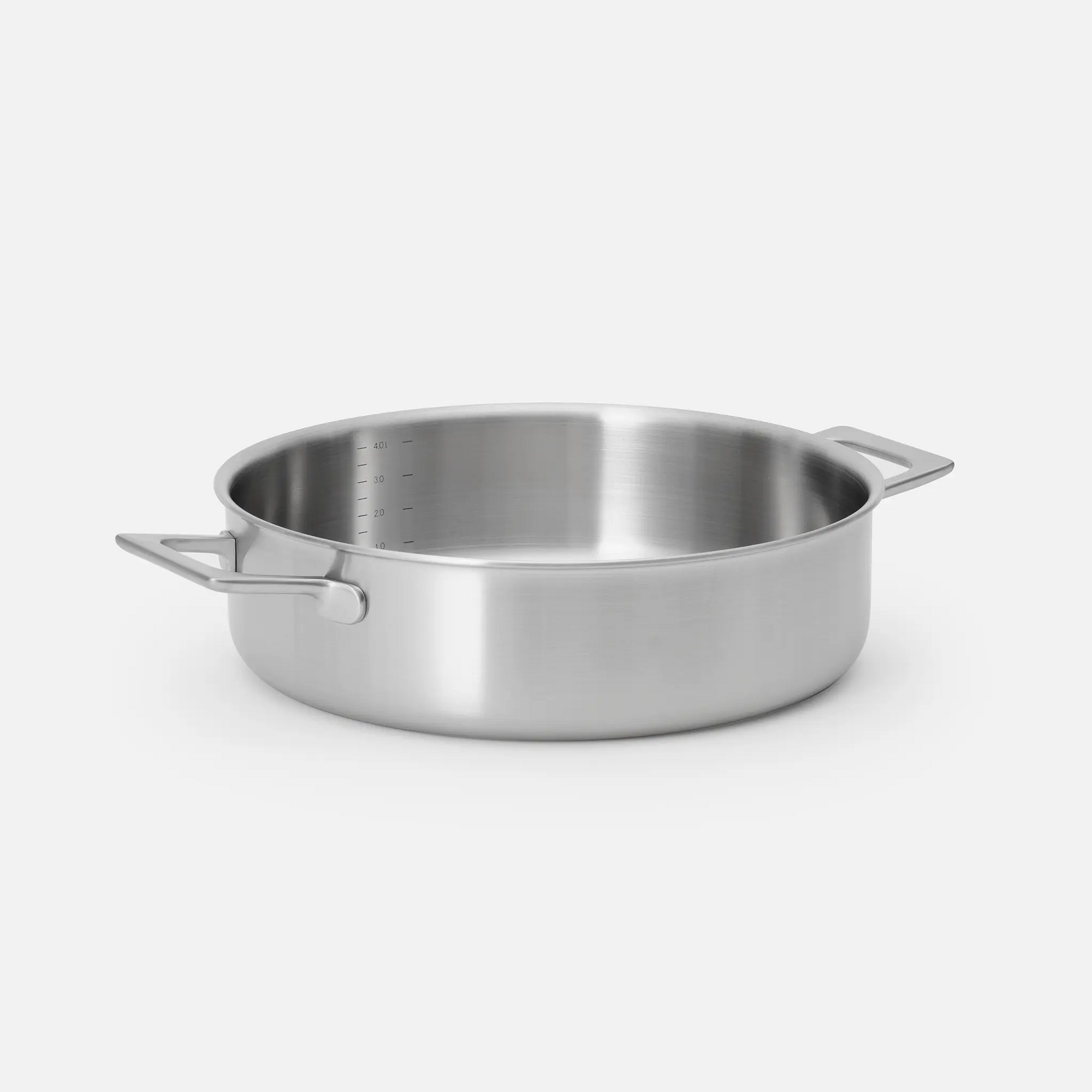 Servírovací tegame pánev Lucca 4.0 Pro, ø 28 cm (4 l) - Nerezová beznýtová pánev z vícevrstvé nerezové oceli s poklicí