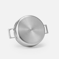Servírovací tegame pánev Lucca 4.0 Pro, ø 28 cm (4 l) - Nerezová beznýtová pánev z vícevrstvé nerezové oceli s poklicí