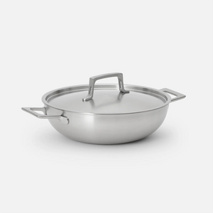 Kónická tegame pánev Lucca 4.0 Pro, ø 28 cm (3,5 l) - Nerezová beznýtová pánev z vícevrstvé nerezové oceli s poklicí