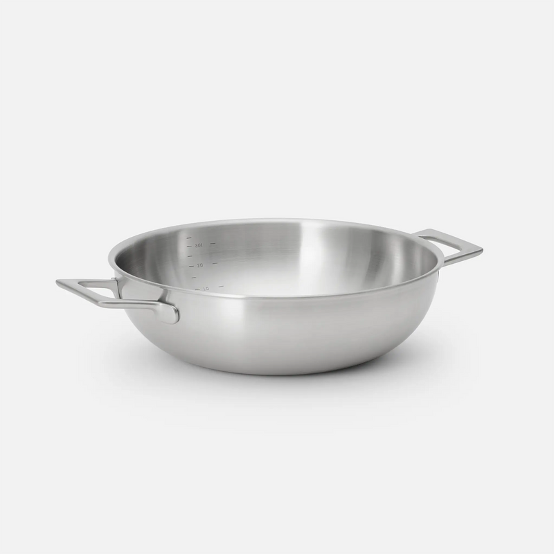 Kónická tegame pánev Lucca 4.0 Pro, ø 28 cm (3,5 l) - Nerezová beznýtová pánev z vícevrstvé nerezové oceli s poklicí