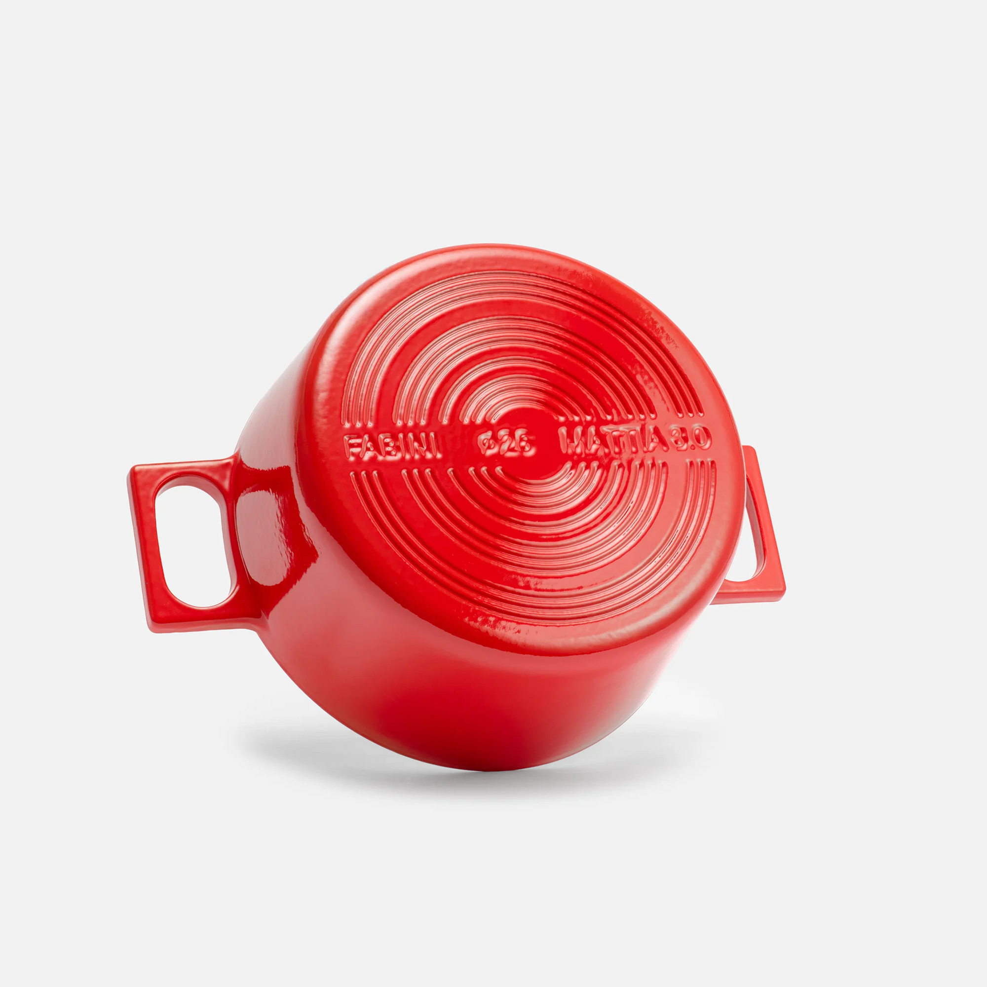 Kastrol Mattia 3.0, ø 26 cm (5,5 l) - Smaltovaný litinový kastrol s poklicí, lesklý červený