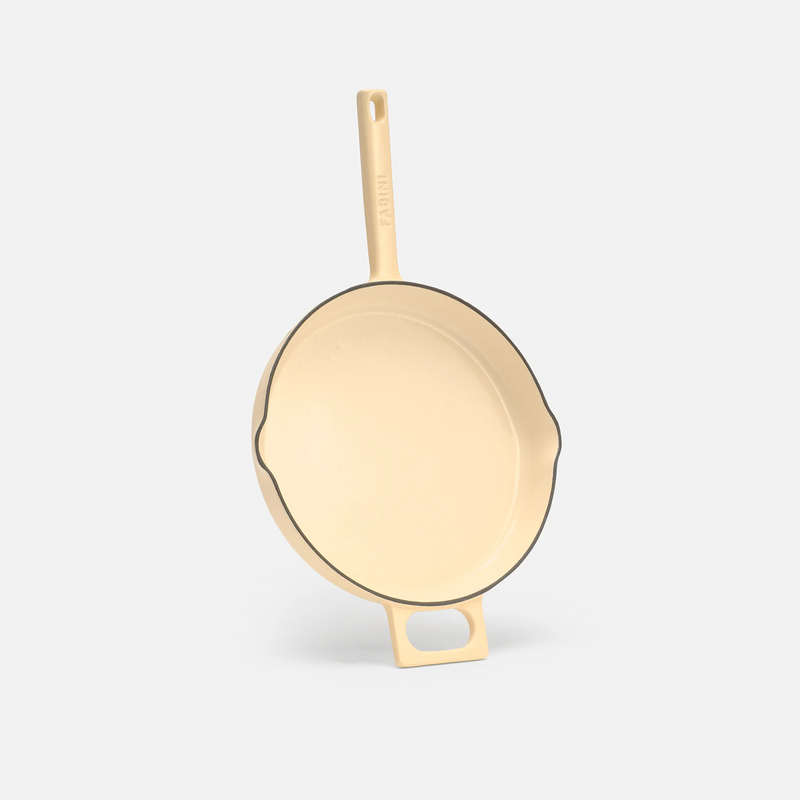 Pánev Mattia 3.0, ø 26 cm - Smaltovaná litinová pánev, lesklá krémová