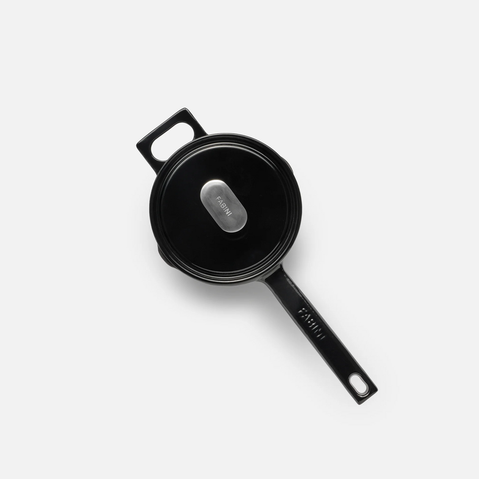 Rendlík Mattia 3.0, ø 14 cm (1,65 l) - Smaltovaný litinový rendlík s poklicí, lesklý černý