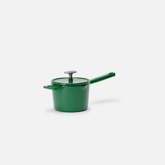 Rendlík Mattia 3.0, ø 14 cm (1,65 l) - Smaltovaný litinový rendlík s poklicí, lesklý zelený