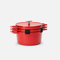 Stohovatelná sada nádobí Mattia 3.0, ø 26 cm, 4 díly - Smaltované litinové nádobí, lesklé červené