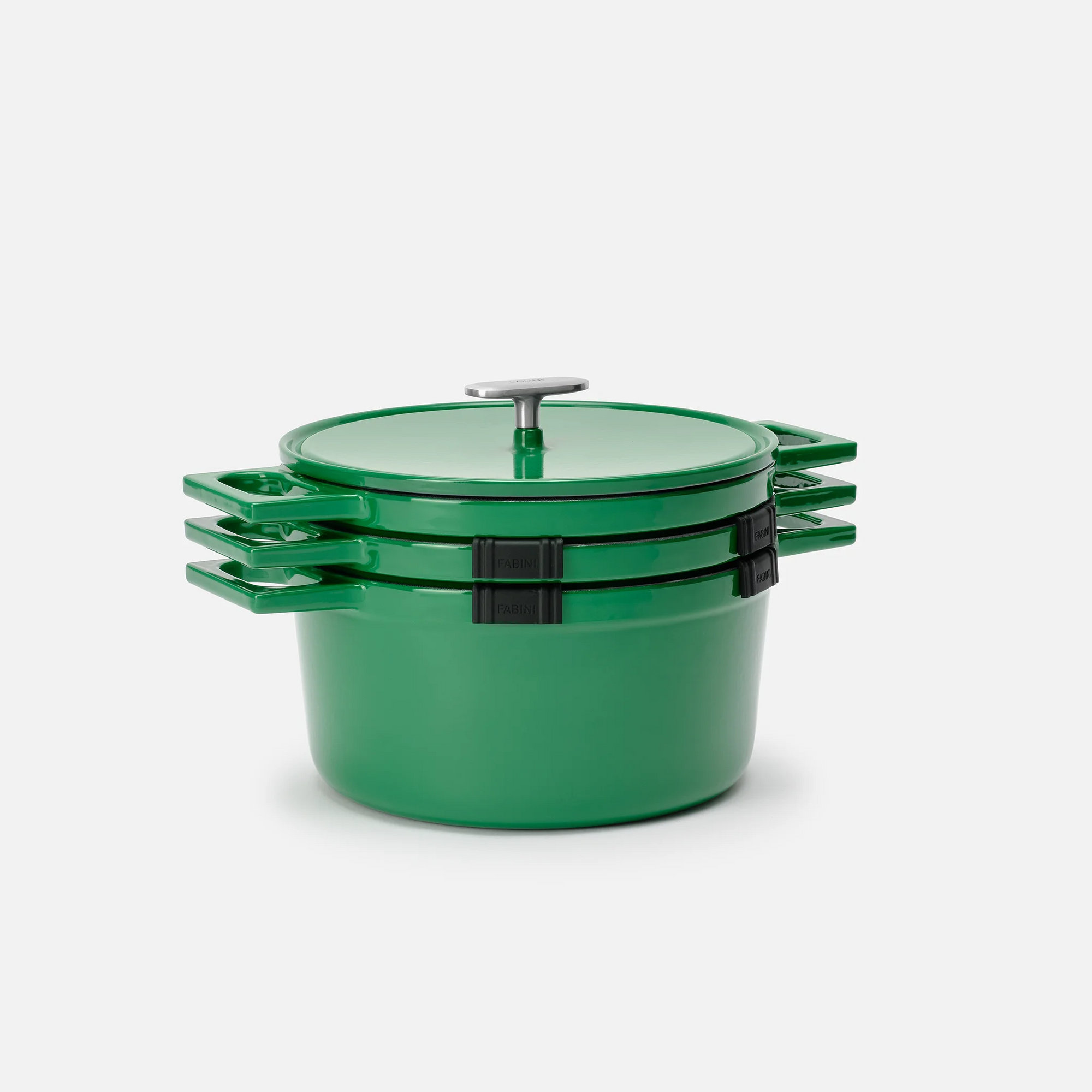Stohovatelná sada nádobí Mattia 3.0, ø 26 cm, 4 díly - Smaltované litinové nádobí, lesklé zelené