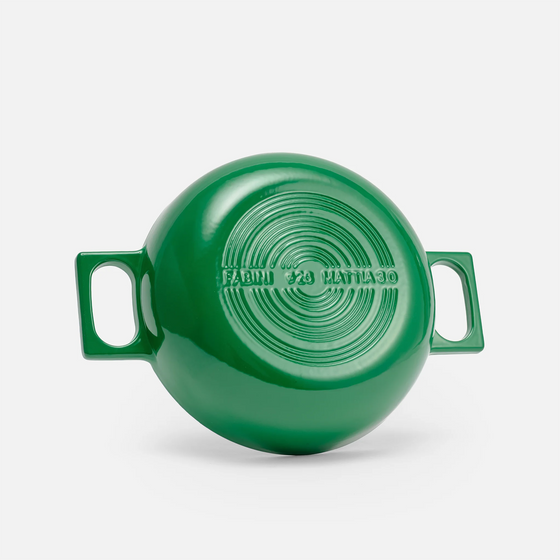 Tegame pánev Mattia 3.0, ø 26 cm - Smaltovaná litinová pánev s poklicí, lesklá zelená