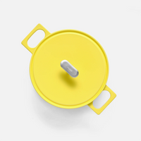 Tegame pánev Mattia 3.0, ø 26 cm - Smaltovaná litinová pánev s poklicí, lesklá máslově žlutá