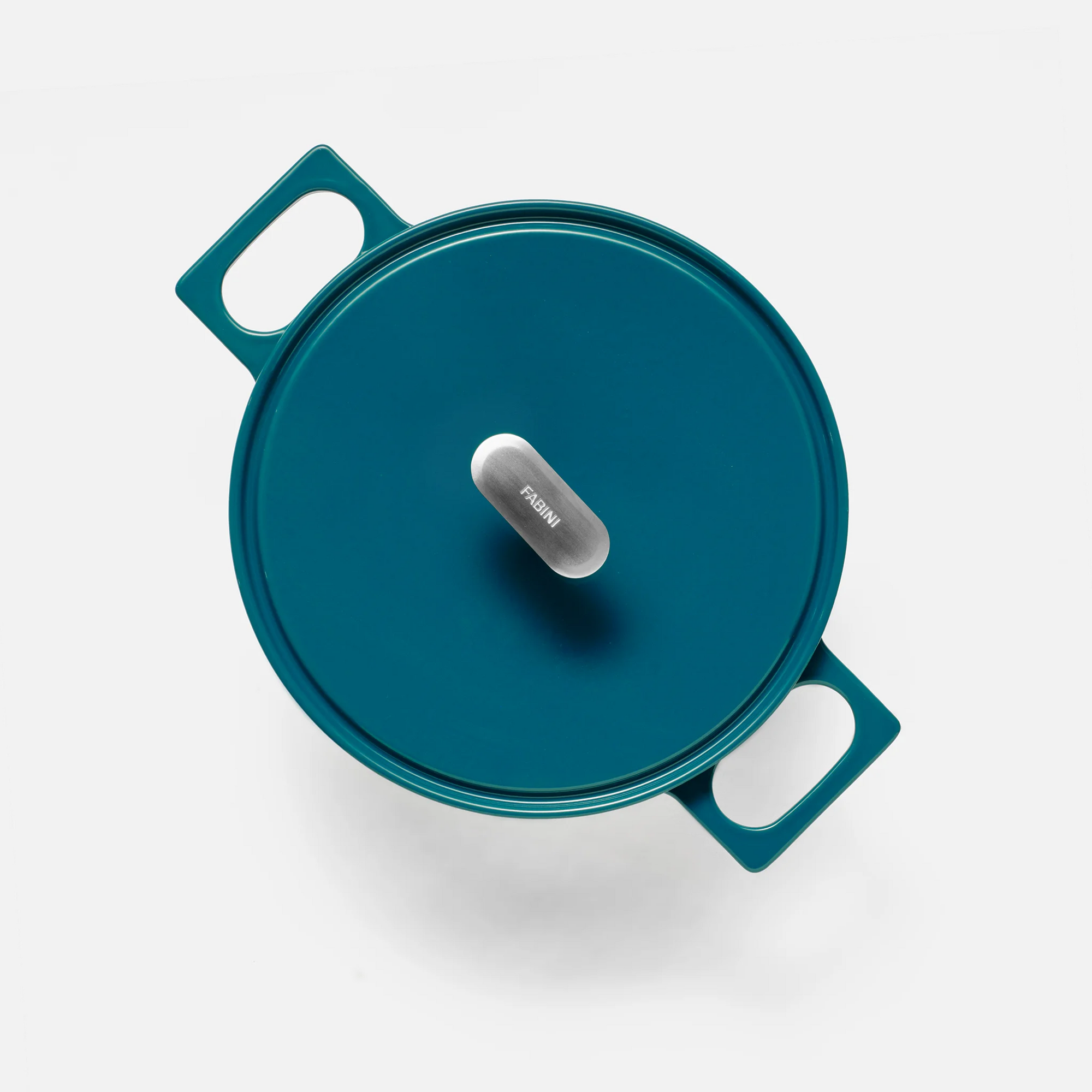 Tegame pánev Mattia 3.0, ø 26 cm - Smaltovaná litinová pánev s poklicí, lesklá modrozelená