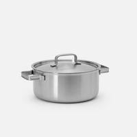 Nízký kastrol Lucca 4.0 Standard, ø 24 cm (4 l) - Nerezový beznýtový kastrol z vícevrstvé nerezové oceli s poklicí