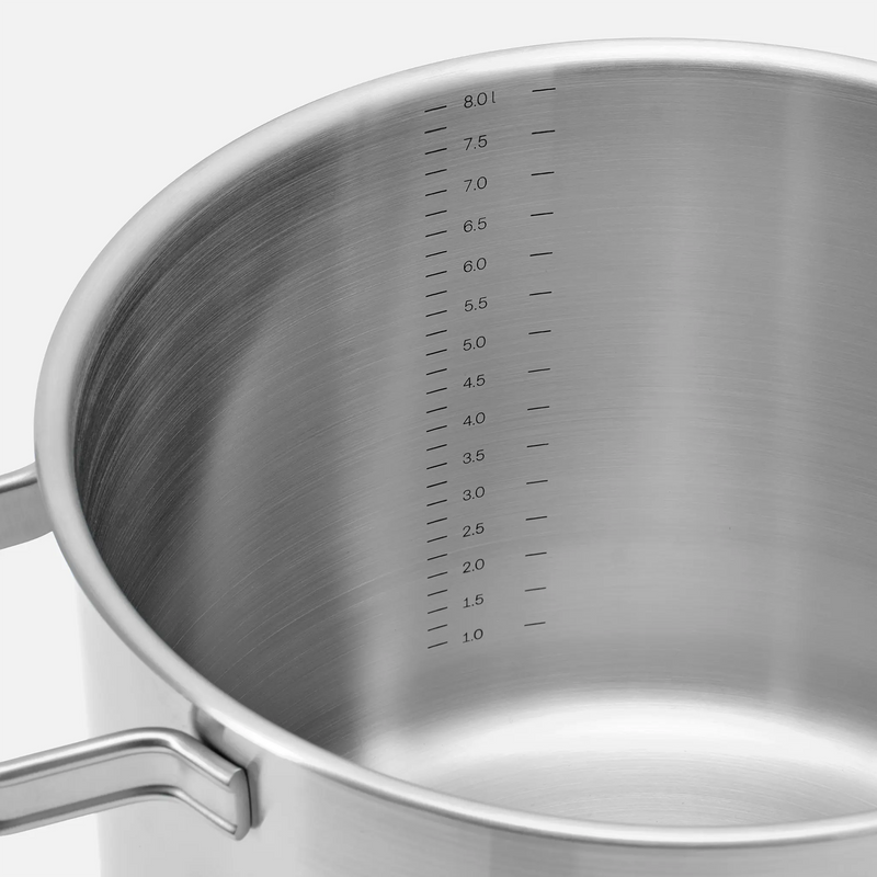 Velká sada hrnců a pánví Lucca 4.0 Standard, 10 dílů - Nerezové beznýtové nádobí z vícevrstvé nerezové oceli