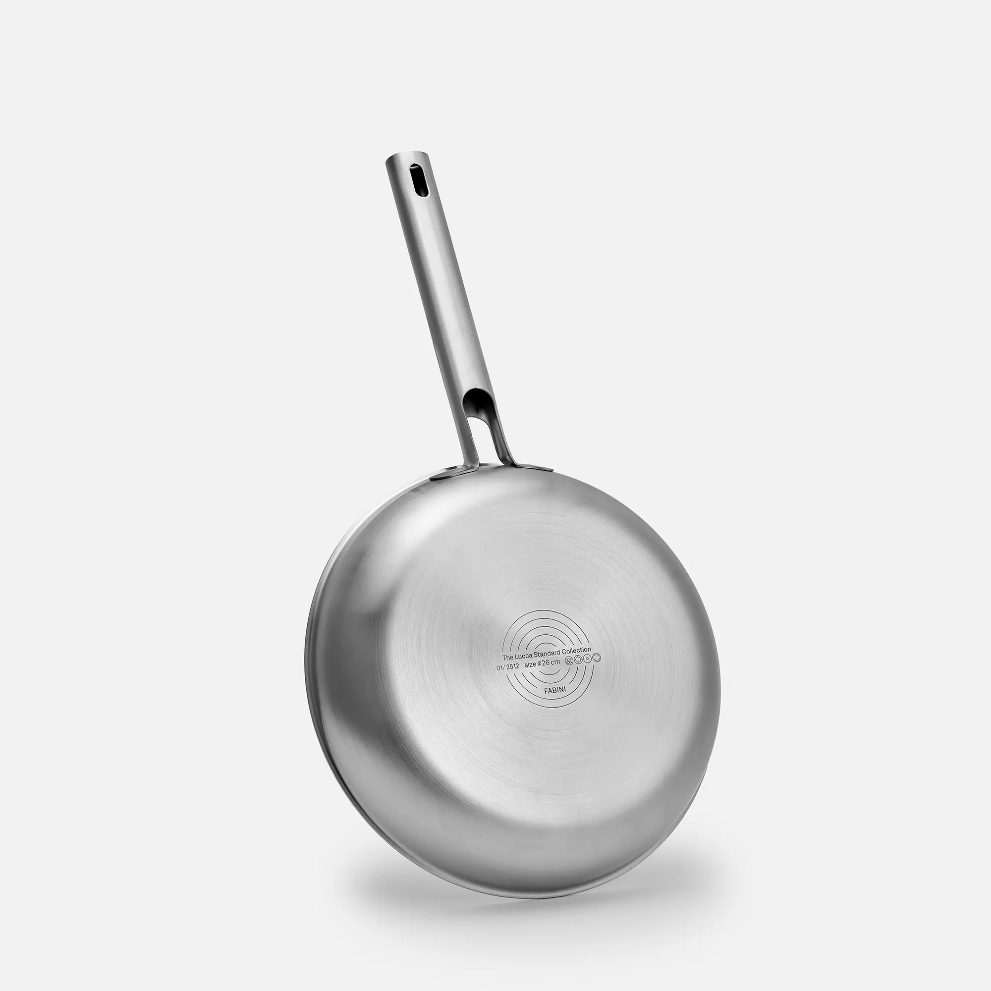 Pánev Lucca 4.0 Standard, ø 26 cm - Nerezová beznýtová pánev z vícevrstvé nerezové oceli bez poklice