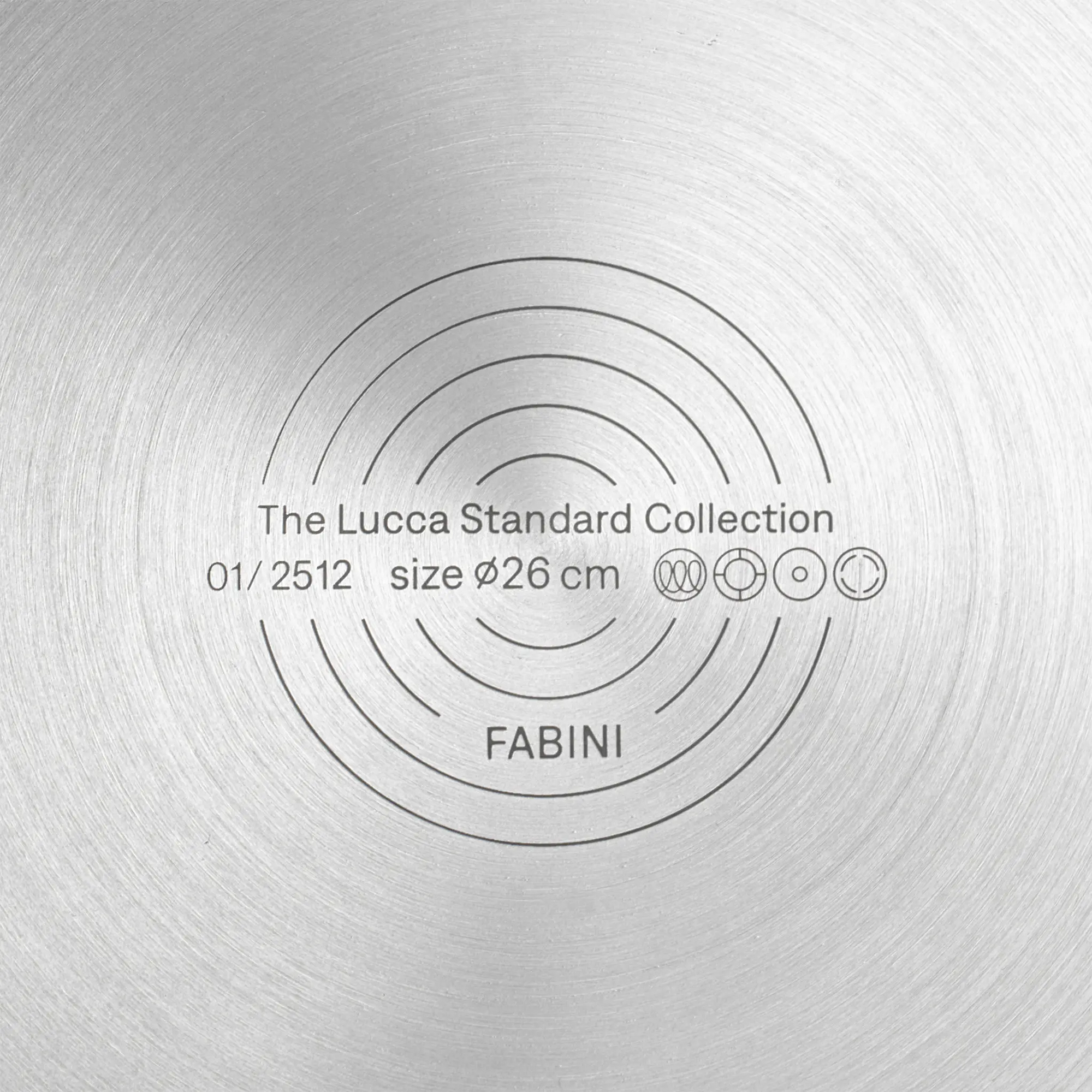 Pánev Lucca 4.0 Standard, ø 26 cm - Nerezová beznýtová pánev z vícevrstvé nerezové oceli bez poklice