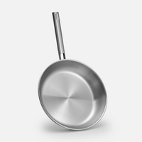 Pánev Lucca 4.0 Standard, ø 30 cm - Nerezová beznýtová pánev z vícevrstvé nerezové oceli bez poklice