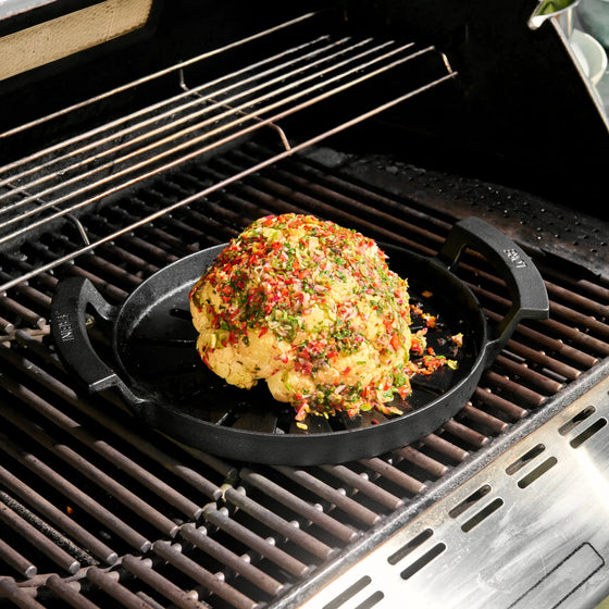 Grilovací pánev Lore, ø 28 cm - Litinová děrovaná pánev