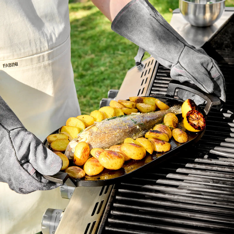 Grilovací tál Lore - Litinový oválný tál