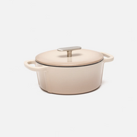Smaltovaný litinový kastrol s poklicí Ø 20 cm (2 l), krémový