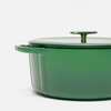 Smaltovaný litinový kastrol s poklicí Ø 26 cm (6 l), zelený