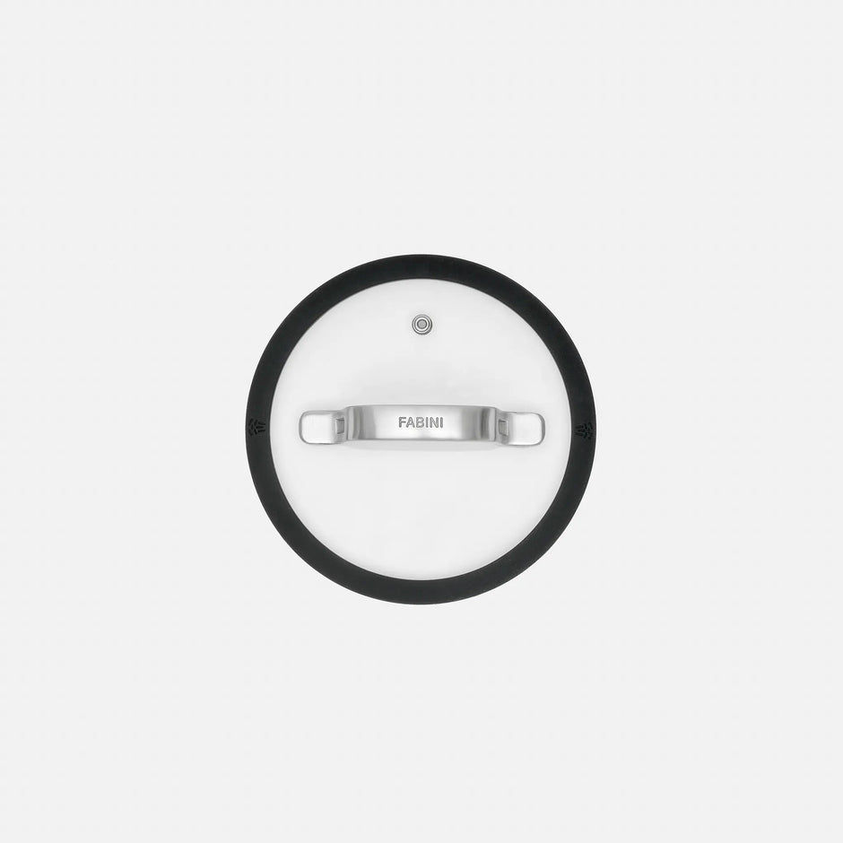 Poklice Meda 3.0, ø 16 cm - Skleněná poklice se silikonovým okrajem, černá