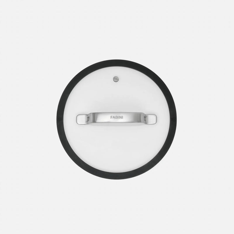 Poklice Meda 3.0, ø 20 cm - Skleněná poklice se silikonovým okrajem, černá