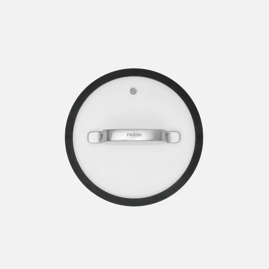 Poklice Meda 3.0, ø 20 cm - Skleněná poklice se silikonovým okrajem, černá