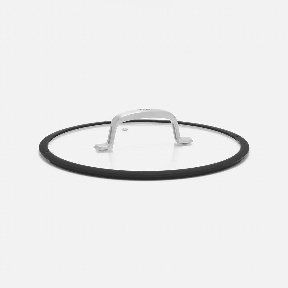 Poklice Meda 3.0, ø 28 cm - Skleněná poklice se silikonovým okrajem, černá