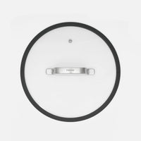 Poklice Meda 3.0, ø 28 cm - Skleněná poklice se silikonovým okrajem, černá